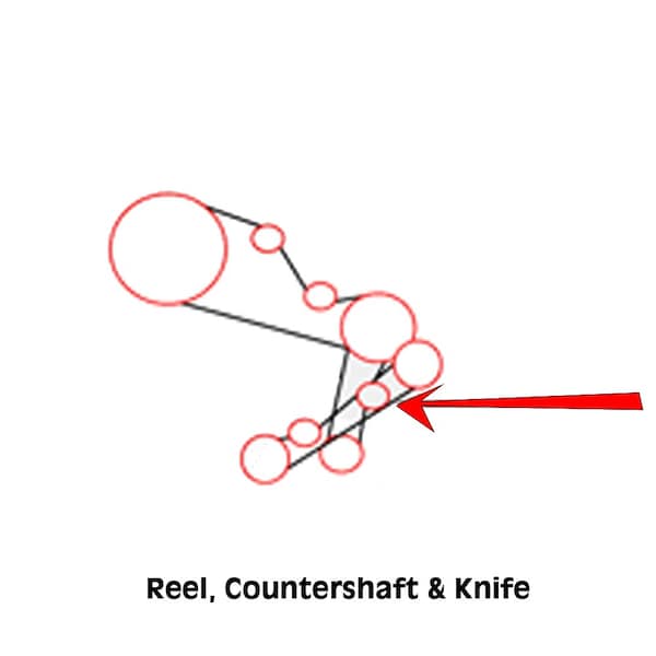 Aftermarket 832869M1 New Tractor Knife Drive Belt made Fits Massey Ferguson 300 COB40-0583 - main